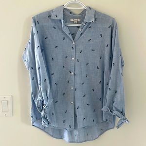 Madewell Button Up with Pineapples